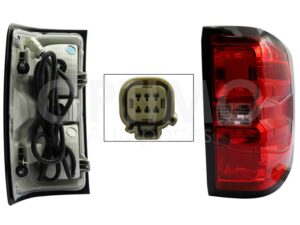 FCNC2613 CALAVERA DER C/ARNES (CONECTOR CUADRADO) (ROJO/BLANCO/ROJO) SILVERADO 1500/2500 14-18