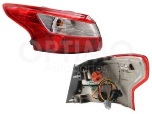 FCNF0172 CALAVERA IZQ EXT C/ARNES 4PTAS (ROJO/BLANCO) FOCUS SEDAN 12-14