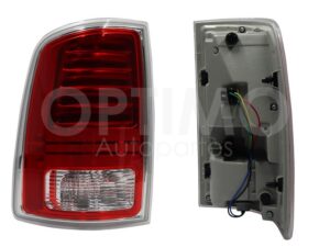 FCNK0302 CALAVERA IZQ C/ARNES C/LED FILO CROMO (BLANCO/ROJO) RAM 1500/2500 13-18