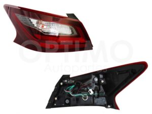 FCNN3246 CALAVERA IZQ EXT C/ARNES OSCURA (ROJO/BLANCO) ALTIMA 17-18