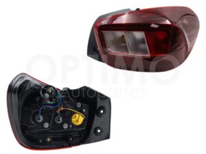 FCNR0911 CALAVERA DER C/ARNES CLARA C/DRL (ROJO/BLANCO/BLANCO) KWID 23-25