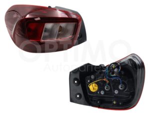 FCNR0912 CALAVERA IZQ C/ARNES CLARA C/DRL (ROJO/BLANCO/BLANCO) KWID 23-25
