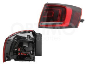 FCNV0115 CALAVERA DER EXT S/ARNES C/LED CLARA (ROJO/BLANCO) JETTA A6 GLI 10-14