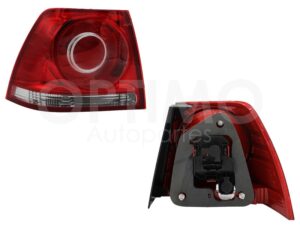 FCNV0152 CALAVERA IZQ EXT C/ARNES CLARA (ROJO/BLANCO) JETTA CLASICO 08-15