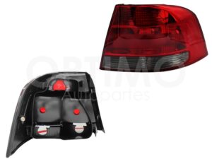 FCNV0663 CALAVERA DER S/ARNES OSCURA 4PTAS (ROJO/HUMO) GOL SEDAN 08-12