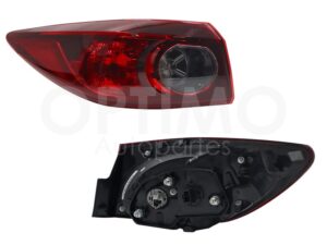 FCNZ0102 CALAVERA IZQ EXT S/ARNES C/SOQUET P/HALOGENO CLARA 4PTAS (BLANCO/ROJO) MAZDA 3 SEDAN 14-18
