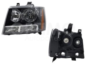 FFNC2512 FARO IZQ F/NEGRO C/MICA AMBAR (TAHOE 07-14/AVALANCHE 07-13) SUBURBAN 07-14