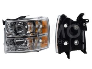 FFNC2622 FARO IZQ F/CROMADO C/MICA AMBAR (CHEYENNE 07-13) SILVERADO 1500/2500 07-13