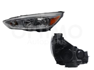 FFNF0122 FARO IZQ F/CROMADO S/DRL C/MICA AMBAR (SEDAN/H-BACK) FOCUS 15-18