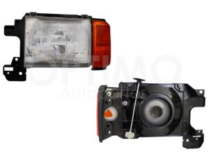 FFNF1802 FARO IZQ F/CROMADO RAYADO FILO NEGRO C/CUARTO AMBAR C/BASE F-150/F-250 87-91