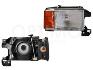 FFNF1803 FARO DER F/CROMADO RAYADO FILO CROMO C/CUARTO AMBAR C/BASE F-150/F-250 87-91