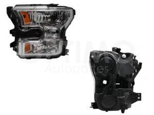 FFNF1832 FARO IZQ F/CROMADO C/MICA AMBAR F-150 15-17