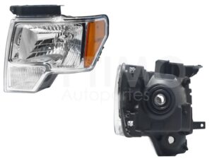 FFNF1842 FARO IZQ F/CROMADO C/MICA AMBAR (LOBO 09-14) F-150 09-14