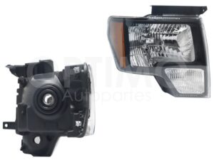 FFNF1843 FARO DER F/NEGRO C/MICA AMBAR (LOBO 09-14) F-150 09-14