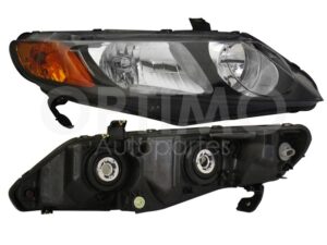 FFNH0211 FARO DER F/NEGRO C/CUARTO AMBAR 4PTAS CIVIC SEDAN 06-11