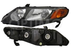 FFNH0212 FARO IZQ F/NEGRO C/CUARTO AMBAR 4PTAS CIVIC SEDAN 06-11