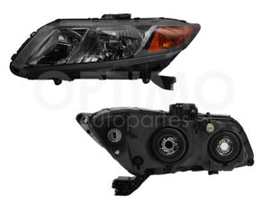 FFNH0222 FARO IZQ F/NEGRO C/MICA AMBAR 2-4PTAS CIVIC COUPE/SEDAN 12-12