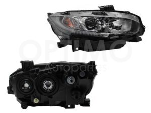 FFNH0241 FARO DER F/NEGRO C/LUPA C/DRL 2-4PTAS CIVIC COUPE/SEDAN 16-18