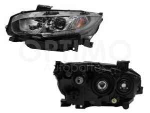 FFNH0242 FARO IZQ F/NEGRO C/LUPA C/DRL 2-4PTAS CIVIC COUPE/SEDAN 16-18