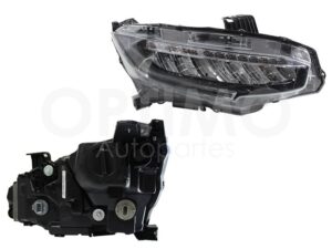 FFNH0243 FARO DER F/CROMADO C/LED 4PTAS CIVIC SEDAN TOURING 16-18
