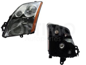 FFNN1402 FARO IZQ F/CROMADO C/MICA AMBAR SENTRA B-16 07-09