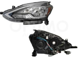 FFNN1812 FARO IZQ F/CROMADO C/MICA AMBAR SENTRA B-17 17-20