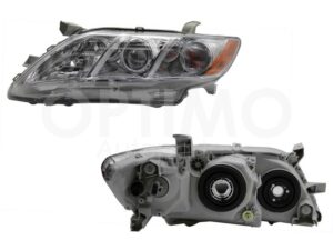 FFNT0102 FARO IZQ F/CROMADO C/LUPA C/MICA AMBAR CAMRY LE/XLE 07-09
