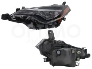FFNT0242 FARO IZQ F/NEGRO C/LED C/LUPA C/MICA AMBAR COROLLA LE 17-19