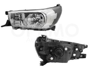 FFNT0702 FARO IZQ F/CROMADO C/MOTOR (SENCILLA 21-24/CHASIS 21-25/DOBLE CABINA BASE 21-25) HILUX 2/4WD 16-20