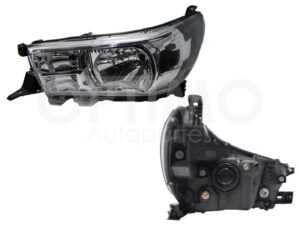 FFNT0704 FARO IZQ F/CROMADO S/MOTOR (SENCILLA 21-24/CHASIS 21-25/DOBLE CABINA BASE 21-25) HILUX 2/4WD 16-20