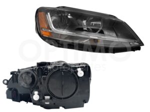 FFNV0193 FARO DER F/NEGRO C/DRL P/1 CUARTO C/MICA AMBAR (7PINES) JETTA A6 BICENTENARIO 10-18