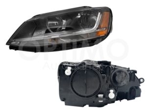 FFNV0194 FARO IZQ F/NEGRO C/DRL P/1 CUARTO C/MICA AMBAR (7PINES) JETTA A6 BICENTENARIO 10-18