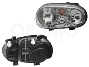 FFNV0361 FARO DER F/CROMADO S/LUPA C/FOCO AMBAR VIDRIO LISO GOLF A4 99-07