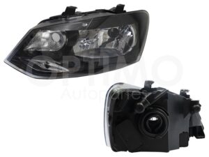 FFNV0702 FARO IZQ F/NEGRO S/MOTOR (POLO 15-16) VENTO 14-15