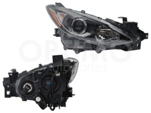 FFNZ0101 FARO DER F/NEGRO C/LUPA P/HALOGENO C/MICA AMBAR (SEDAN/H-BACK) MAZDA 3 14-16