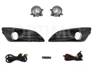 FXNF0200 KIT FARO AUX C/CABLES C/REJILLAS ARILLO CROMO C/FOCOS FIESTA 14-19