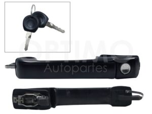 HMRV0131 MANIJA EXT DEL DER/IZQ NEGRA LISA C/CILINDRO Y LLAVES JETTA/GOLF A3 93-98
