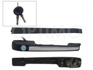 HMRV0141 MANIJA EXT DEL DER NEGRA LISA C/CROMO C/CILINDRO Y LLAVES JETTA/GOLF A2 87-92