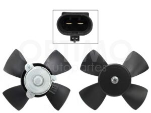 MMNC0101 MOTOVENTILADOR S/AIRE S/TOLVA 2PINES S/RES (MONZA-SWING 94-12/CHEVY PICK-UP 97-03) (MOTOR/ASPA) CHEVY C-1/C-2/C-3 1.4L/1.6L 94-12