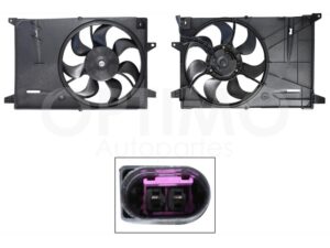 MMNC0820 MOTOVENTILADOR COMPLETO C/S AIRE C/TOLVA 2PINES S/RESISTENCIA (NUEVA LINEA) SPARK NG 1.4L 16-21