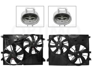 MMNC7200 MOTOVENTILADOR COMPLETO C/S AIRE C/TOLVA 2PINES S/RES 2CONECTORES (2ASPAS) CAPTIVA 2.4L/3.0L/3.6L 08-10