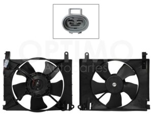 MMNC9952 MOTOVENTILADOR COMPLETO P/RADIADOR C/TOLVA 2PINES S/RES (PT G3 06-09) AVEO 1.6L 07-09