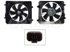 MMNH0311 MOTOVENTILADOR COMPLETO P/AIRE ACONDICIONADO C/TOLVA 2PINES S/RES (FIT 1.5L 06-08) CR-V 2.4L 07-11