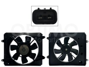 MMNH0321 MOTOVENTILADOR COMPLETO P/AIRE ACONDICIONADO C/TOLVA 2PINES S/RESISTENCIA CR-V 2.4L 12-16