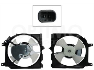 MMNN0150 MOTOVENTILADOR COMPLETO P/AIRE ACONDICIONADO C/TOLVA 2PINES S/RES (B-14 LUCINO 96-00/TSUBAME 92-04) TS-III 1.6L 92-17