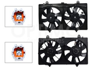 MMNN1400 MOTOVENTILADOR COMPLETO C/AIRE C/TOLVA 4PINES S/RESISTENCIA 2CONECTORES (2ASPAS) SENTRA B-16 2.0L/2.5L 07-12
