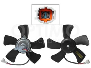 MMNN2201 MOTOVENTILADOR P/RADIADOR S/TOLVA 4PINES S/RESISTENCIA (MOTOR/ASPAS) X-TRAIL 2.5L 01-07