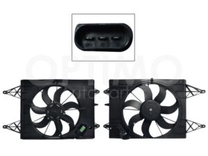 MMNV0602 MOTOVENTILADOR COMPLETO C/AIRE C/TOLVA 3PINES C/RESISTENCIA (SAVEIRO 10-26) GOL 1.6L 08-21