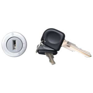 002-0677-00 CILINDRO DE IGNICION CV MATIZ 04-05 METAL CROMO CON LLAVE DELANTERA