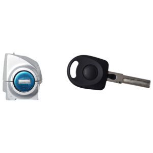 002-3114-03 CILINDRO DE PUERTA VW PASSAT 12-19 CON LLAVE METAL CROMADO DELANTERA IZQ
